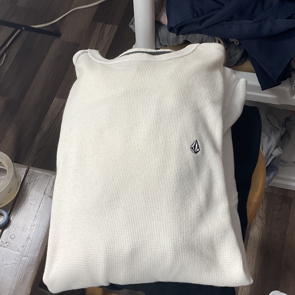 Volcom Men's Cream Crewneck Shirt